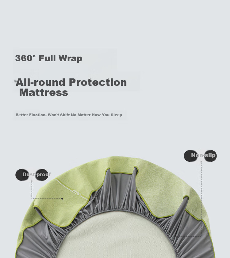 AiSleep Dual Temperature Sensing Zoned Class A Cool Silk Mat Double Size Three-Piece Set 180*200cm Qingyan Machine Washable Gift for Parents 12