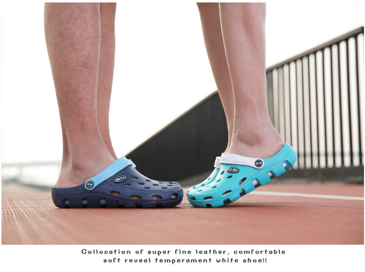 Warrior Casual Couple Slippers, Breathable Outdoor Versatile Closed-Toe Beach Shoes, Lightweight Perforated Sandals, 049 Red, Size 40 4