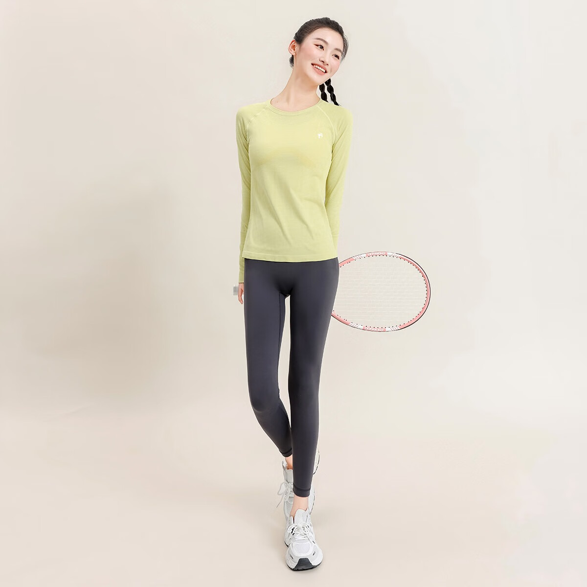 Barbie Women's Sports T-Shirt Pilates Casual Yoga Seamless Long Sleeve Running Top