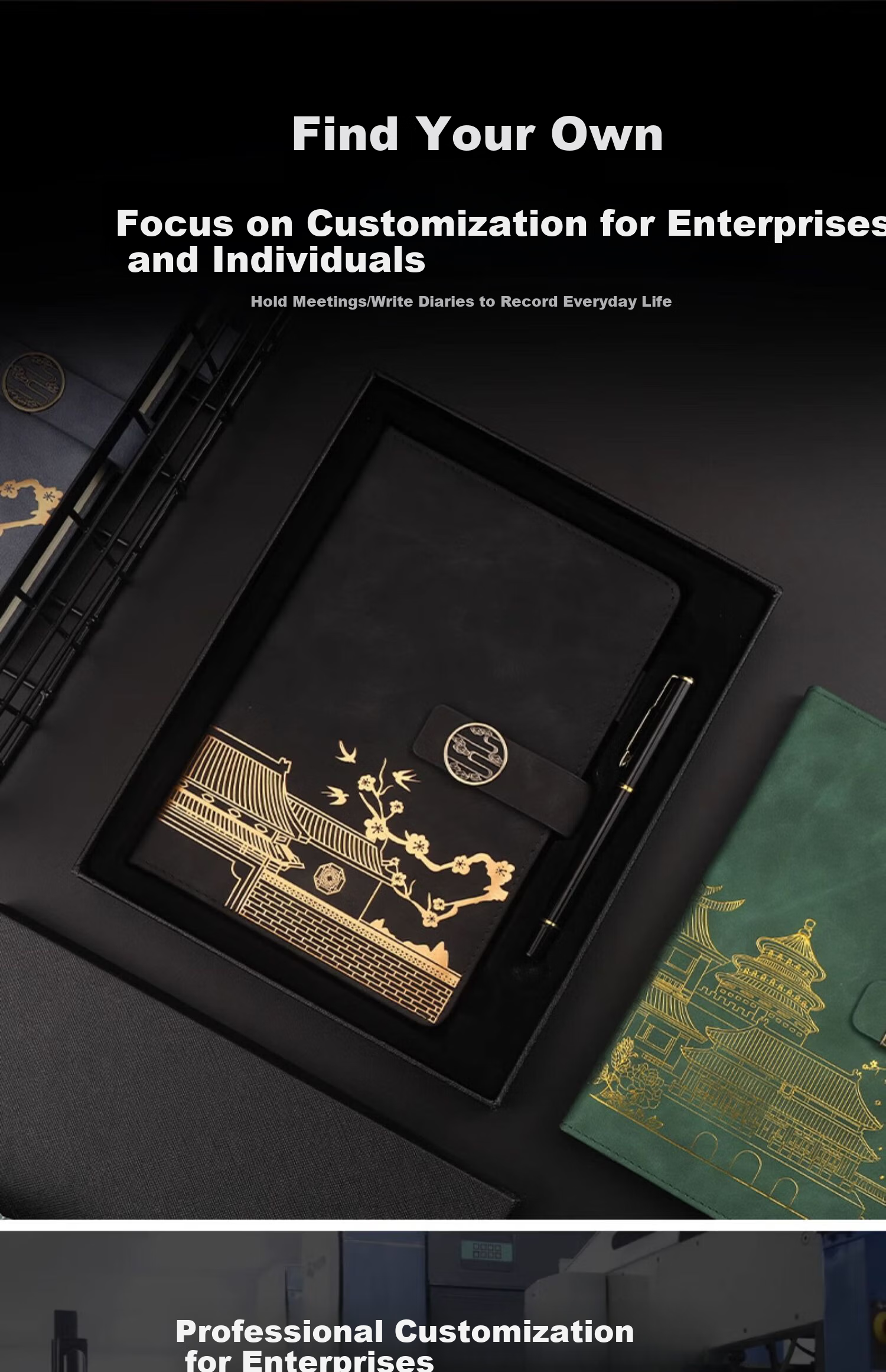Xuchenwenju Chinese-Style Notebook A5, Cyan Round Buckle, Business Meeting Record Book, for Middle School And High School Entrance Exams, Back-To Season, Graduation Gifts for Women And Men, Teachers' Day Presents, Classmates' Souvenirs, Customizable 3