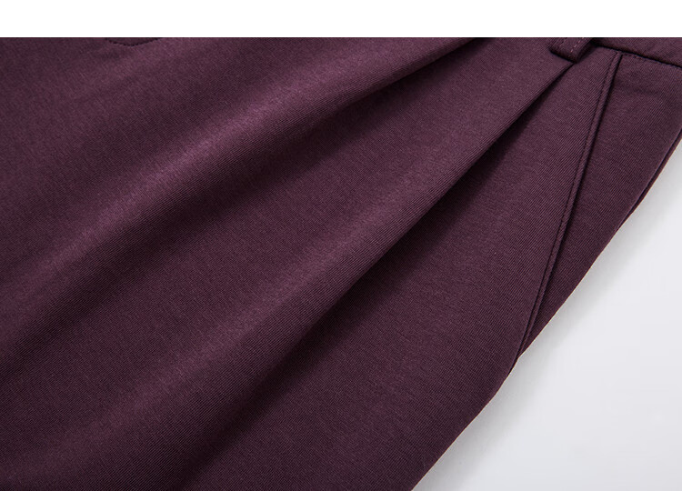 Demana Fluffy Air Layer Autumn Design High Waist Pocket Decor Pleated Sweatpants Women's Wide Leg Pants 2
