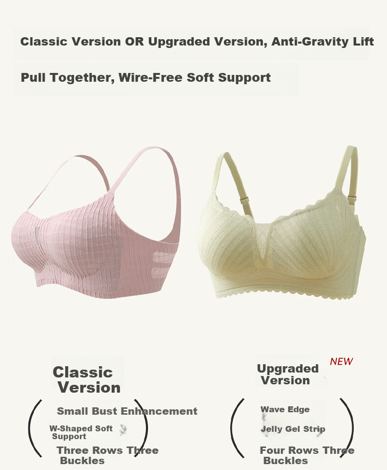 GUJIN Women's Bra for Small Breasts, Push-Up, Lift, Anti-Sagging, Side Support, Wireless, Adjustable, Lightweight, Breathable Brassiere 5