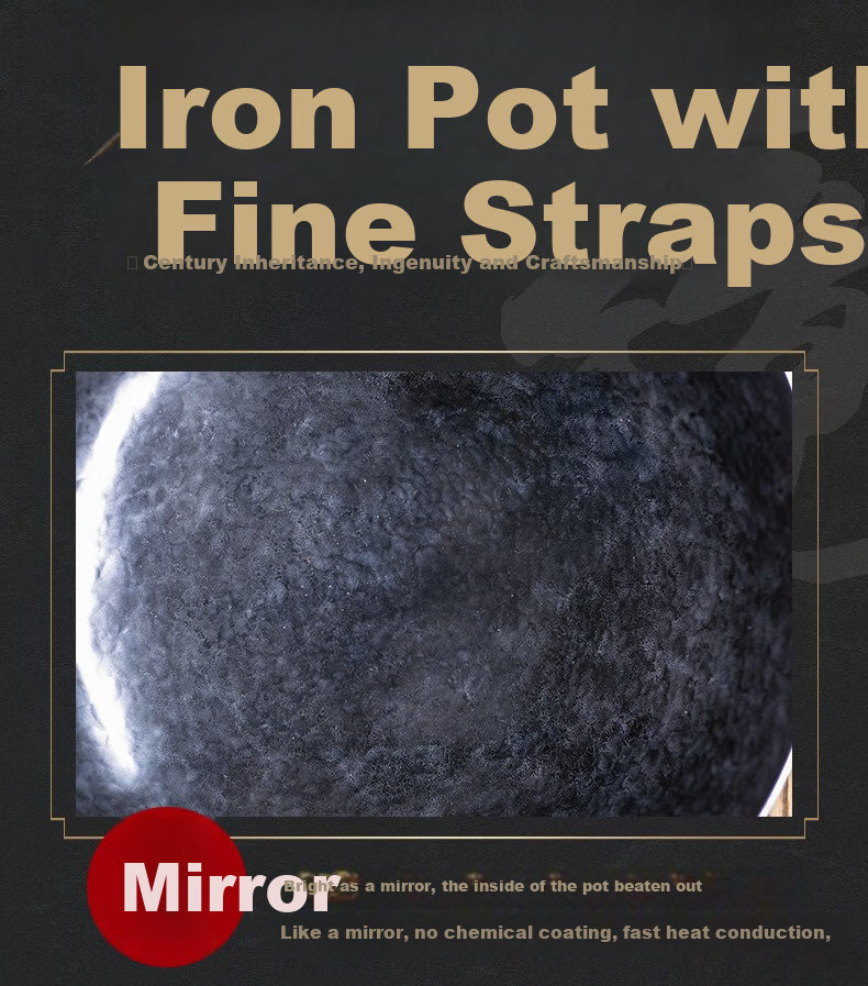 Laoniejia Black Iron Wok for Home Cooking, Zhangqiu Handmade Iron Pan, Traditional Non-Coated Non-Stick Pan (Zhang Zunzhong/Xu Lingxian) 32cm 30