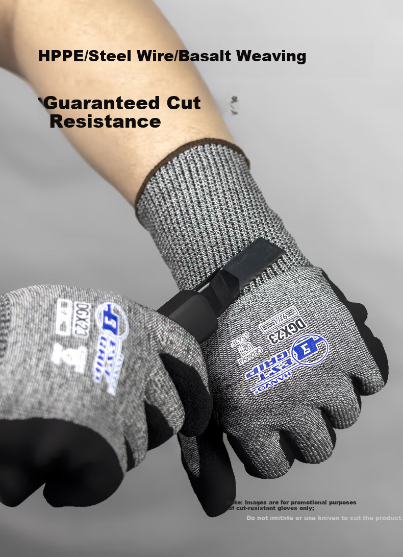 Henghui A9 Level Cut-Resistant Gloves, Tungsten Wire Thickened Anti-Cutting Non-Slip Wear-Resistant Touchscreen Compatible, Industrial Work Steel Plate Glass Protective Gear, DGX25 7