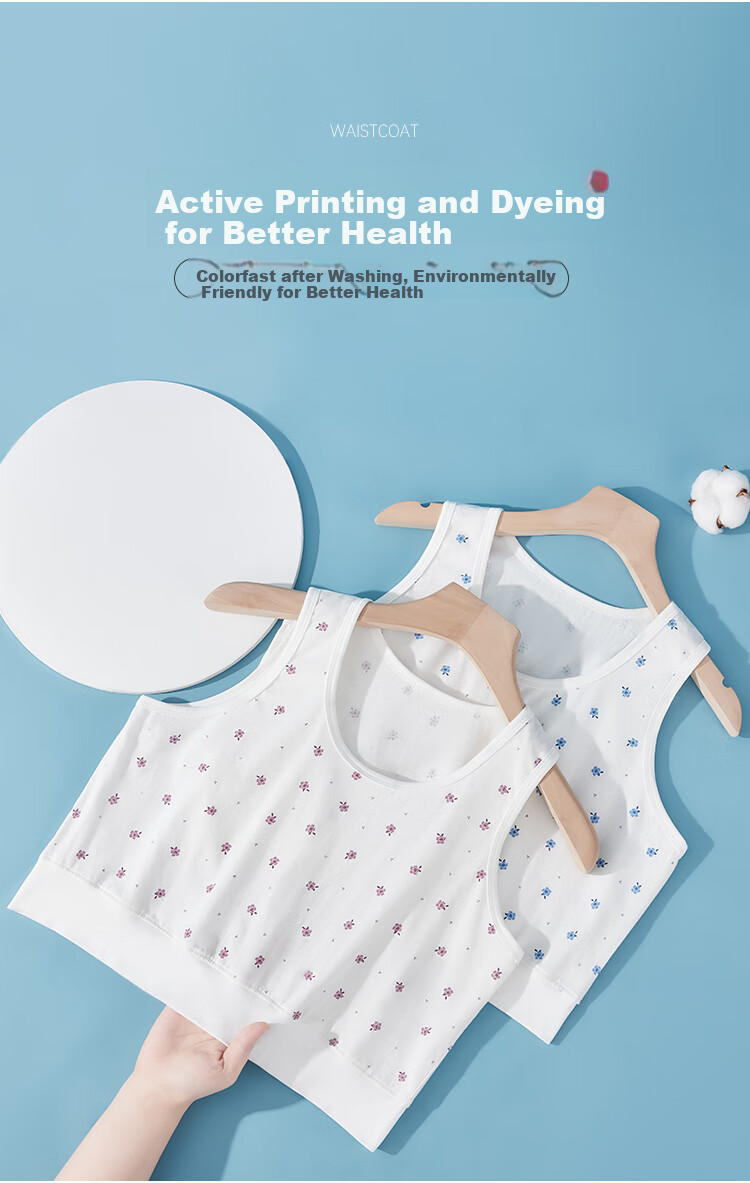 Yiershuang [100% Cotton] Middle-Aged And Elderly Women's Vest, Pure Cotton Wearable Vest-Style Bra, Undershirt, Base Layer Underwear 5
