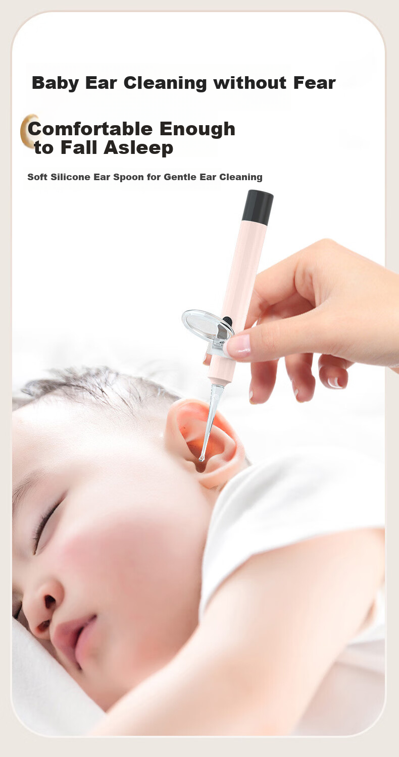 Baoshi Children's Ear Pick, Light-Up Visible Ear Cleaning Tool, Rechargeable Portable Ear Cleaning Kit Set 3