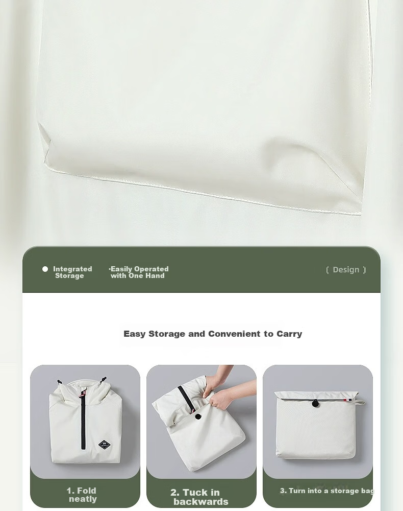 Beimei Electric Scooter Raincoat for Men And Women, Single-Person Integrated Long Full-Body Heavy Rain Protection with Detachable Rain Poncho 5