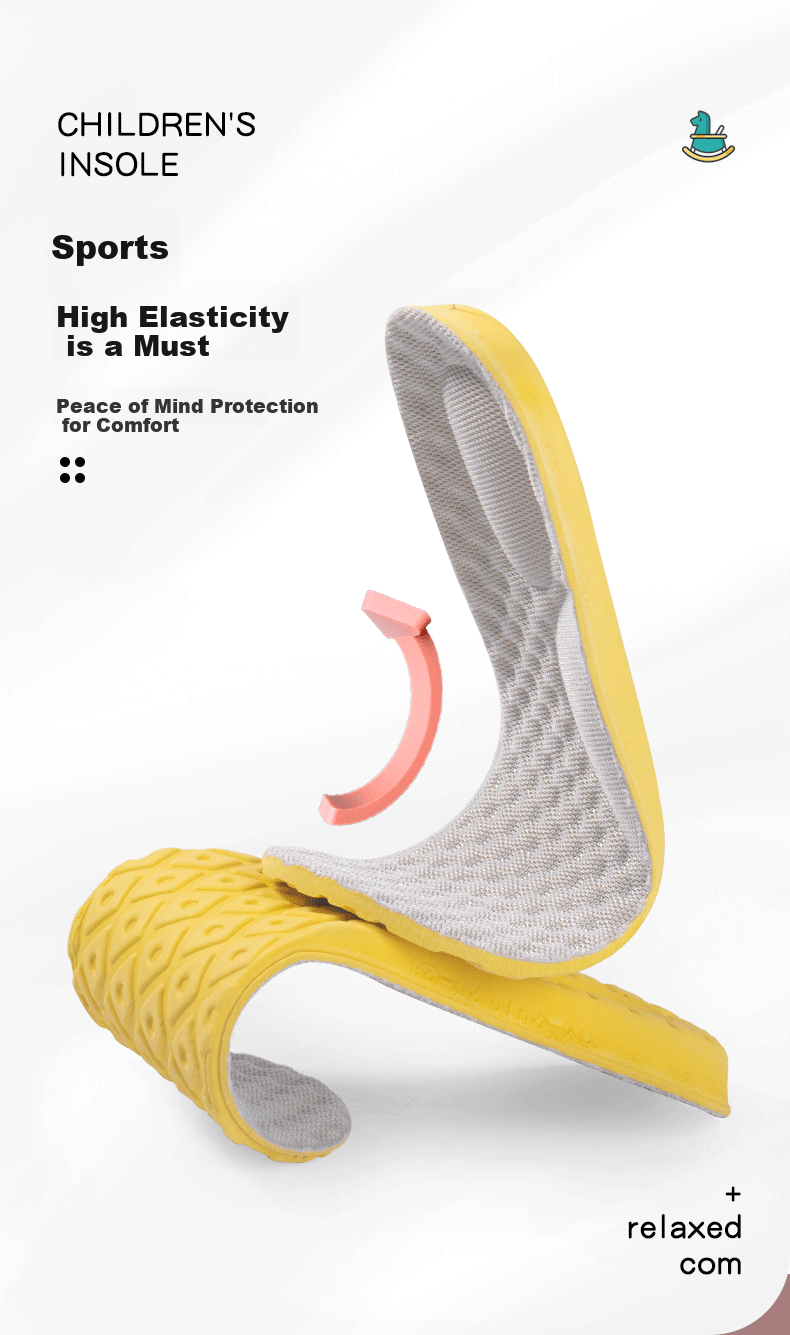 Maigaole 2 Double Latex Insoles for Children, Breathable, Sweat-Absorbing, Soft And Comfortable, High-Elasticity Shock-Absorbing, Suitable for Sports in Summer, Can Be Cut to Size, Beige, Size 29-31 3