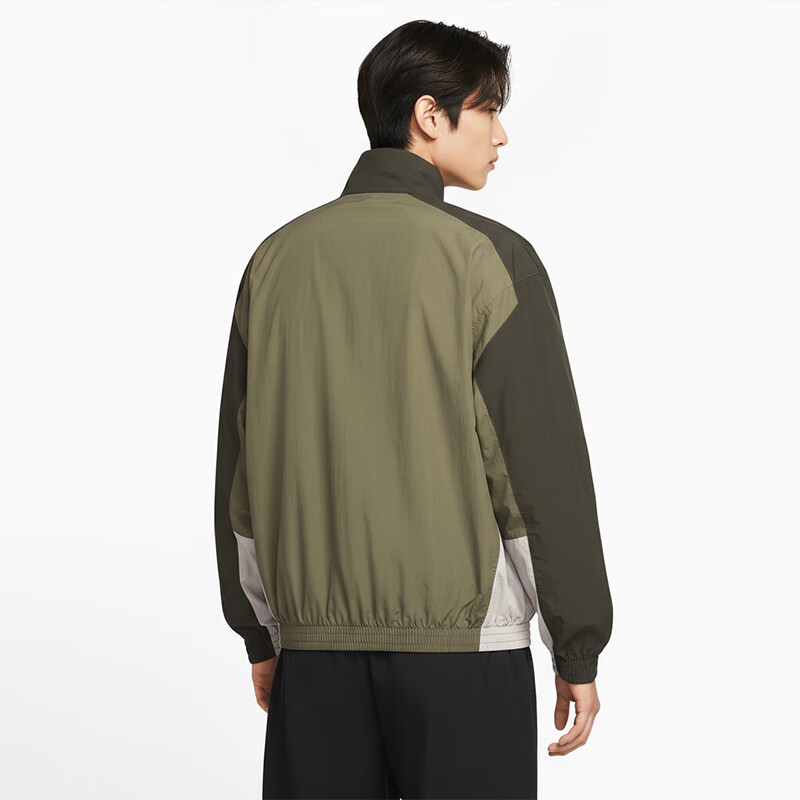 NIKE Men's Woven Jacket, Sports Casual, Fashionable Versatile HQ6110-222 Beige Brown, XL