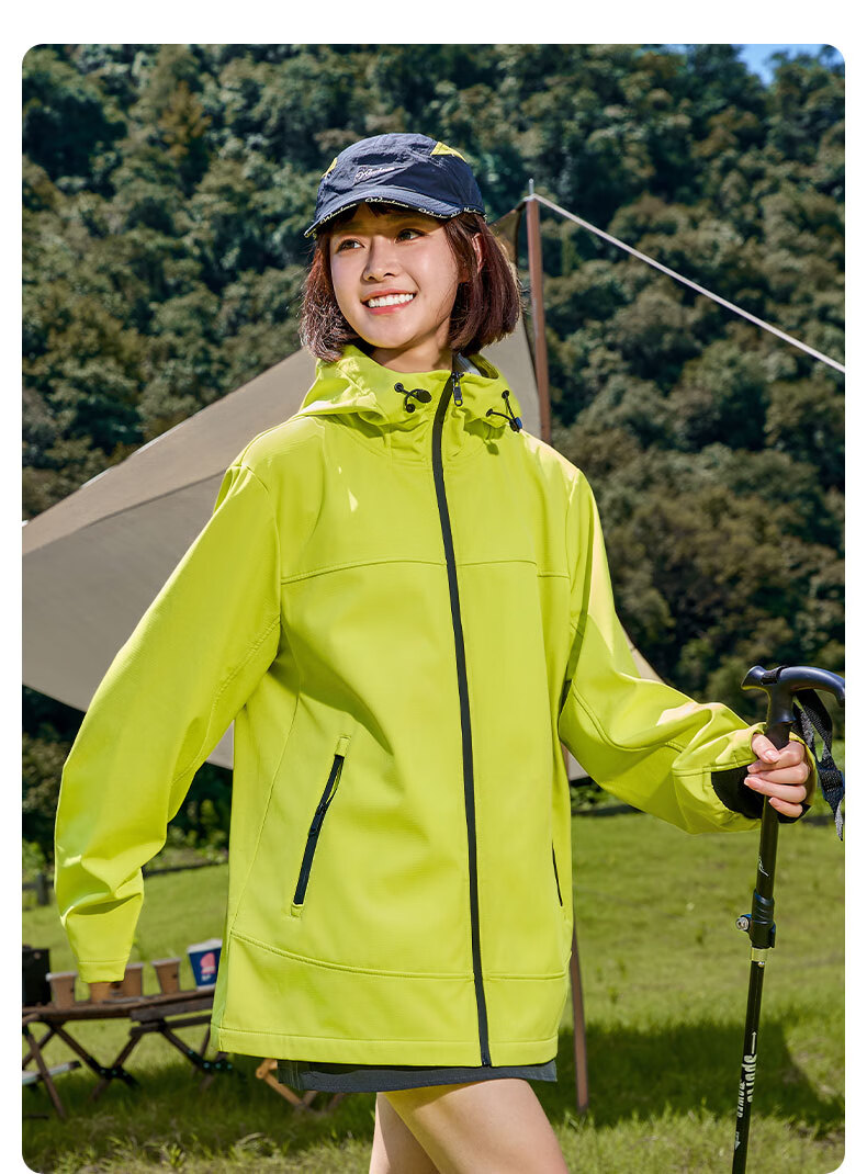 Baleno S&K Series Men's Winter Fleece-Lined Outdoor Sports Jacket Windproof Warm Water-Repellent Hooded Coat Autumn Winter 4