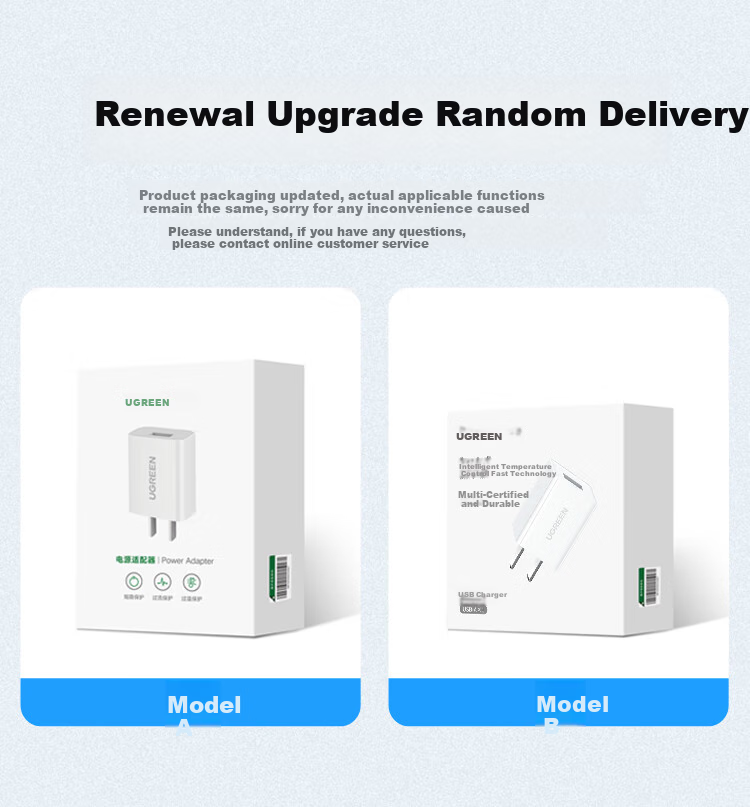 UGREEN Multi-Port Charger, 5V2.4A Charging Head, Four USB Ports, 24W Power Adapter, Compatible with Apple Watch, IPhone 18/17/16/15, Huawei, Xiaomi Phones 6