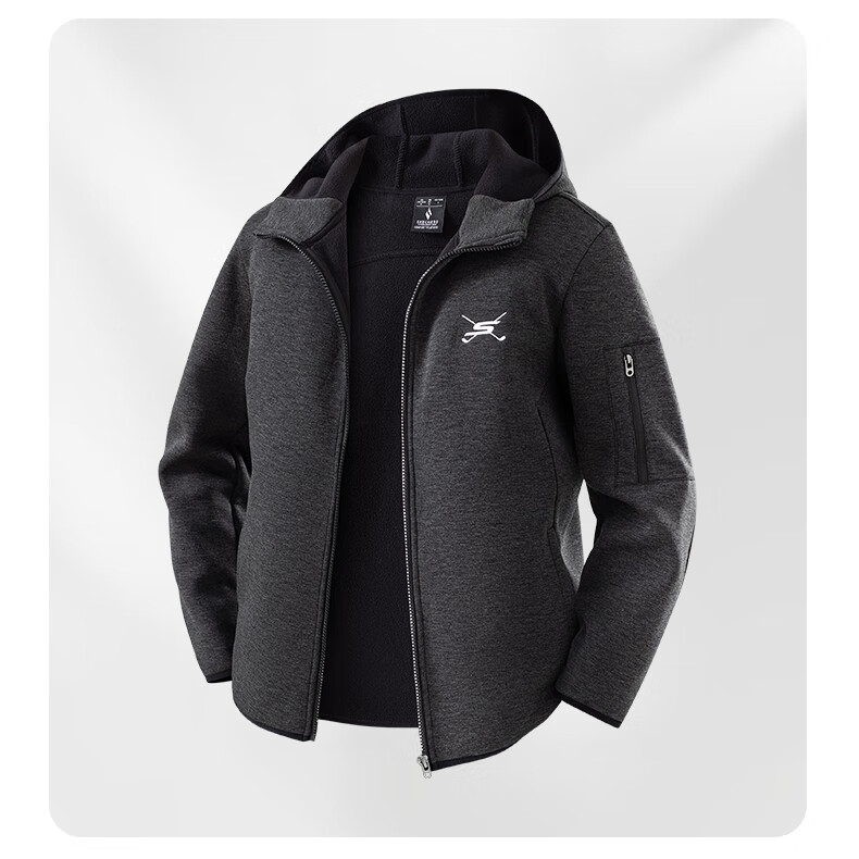 Skechers Men's Jacket 2026 Spring New Outdoor Sports Breathable Zip-up Fleece Casual Sweatshirt 6