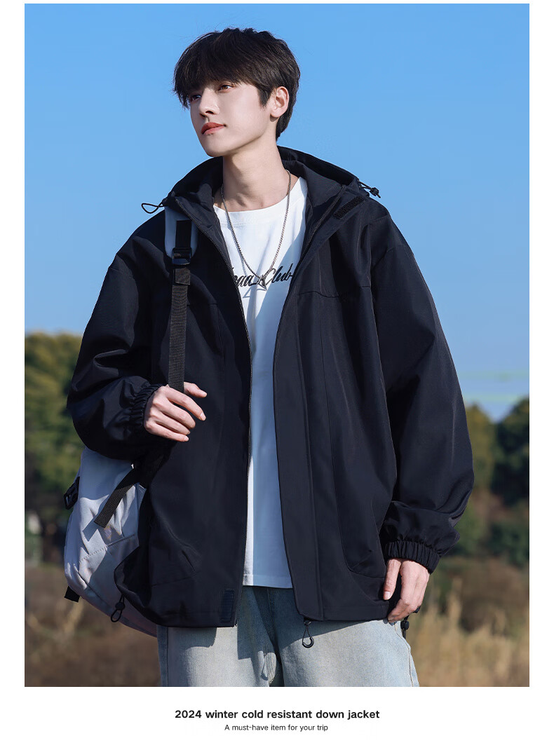 MMOPTOP Black Knight Jacket for Men, Spring And Autumn Style, Outdoor Windproof And Waterproof Mountaineering Jacket, Army Green XL 14