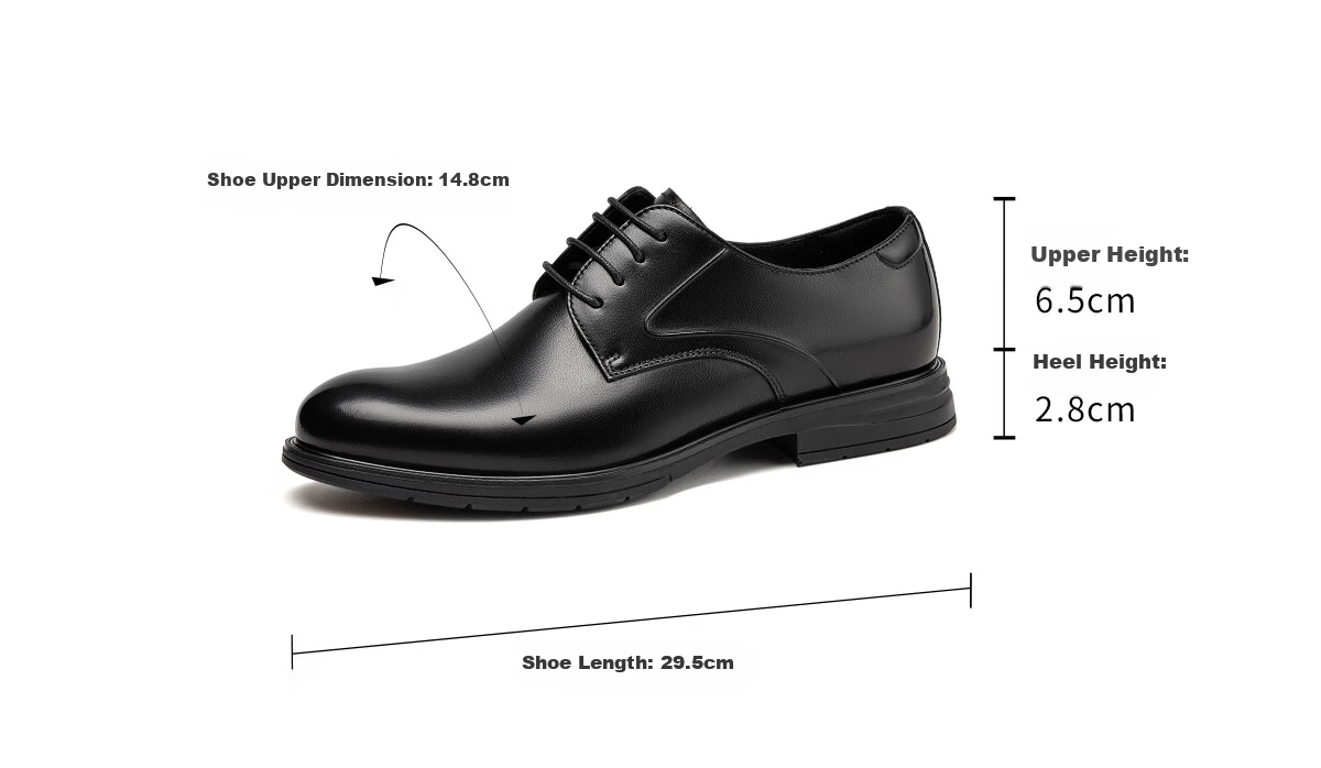 Aokang Men's Shoes, Autumn New Style Formal Leather Shoes, Cowhide Lace-Up Business Professional Groom Comfortable Shoes, Black, Size 38 1