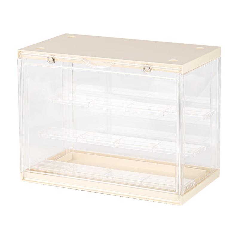 Deli Three-Tier Flip-Top Blind Box Display Stand (Holds 12) Pop Mart Blind Box Cabinet Figurine Storage Box