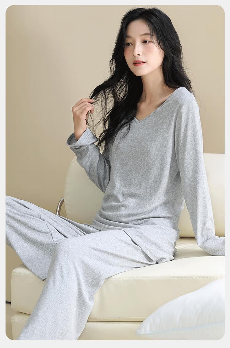 LangSha Women's Pajama Set Spring Summer Smooth Bare Skin Comfortable Homewear 2026 New Pink 13