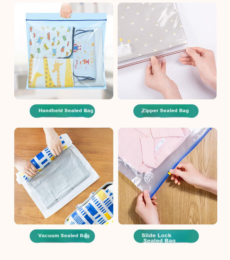 Easy Your Home Sealing Bags Travel Clothes Storage Bags Organizer Luggage Underwear Storage Portable Food 5 Large XL Size 9