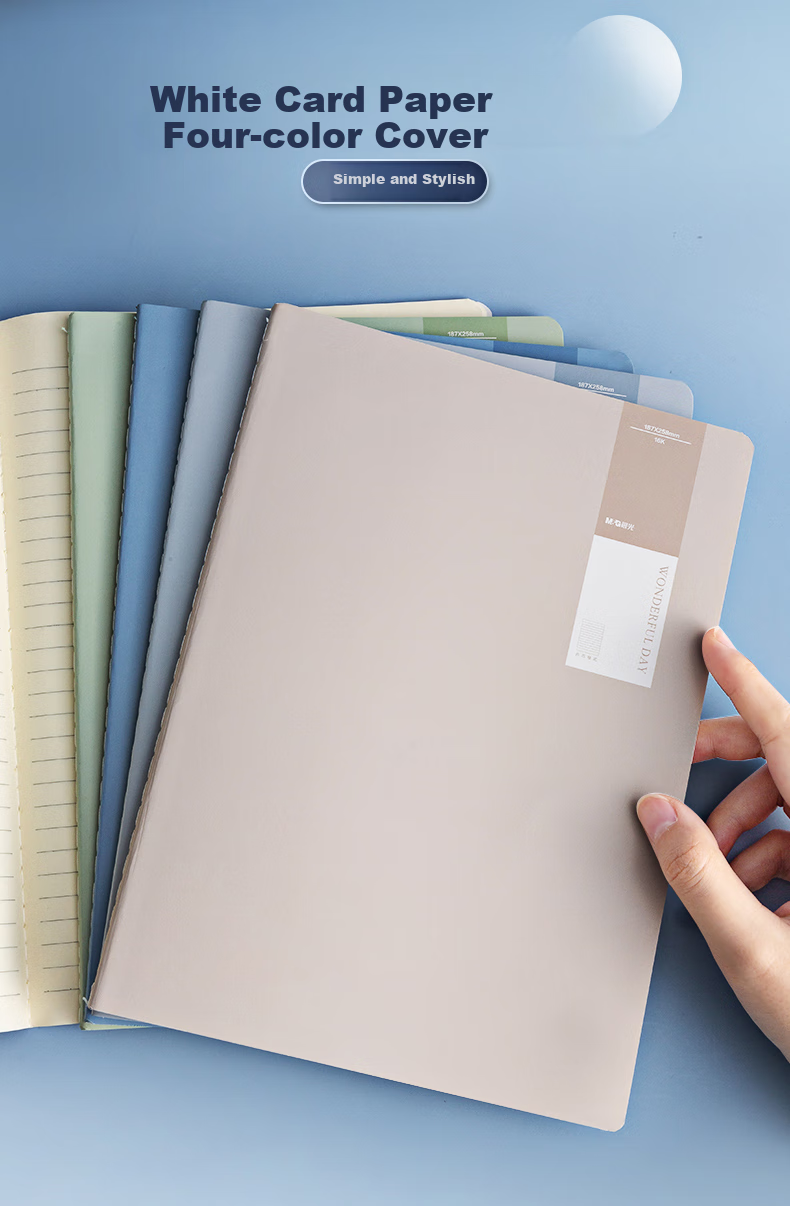 M&G Stationery A5 Notebook Stitched Binding, 40 Sheets High-Quality Error Correction Book, Student Research Journal Diary, Youyou Shiguang FA5497, 4 Books 2