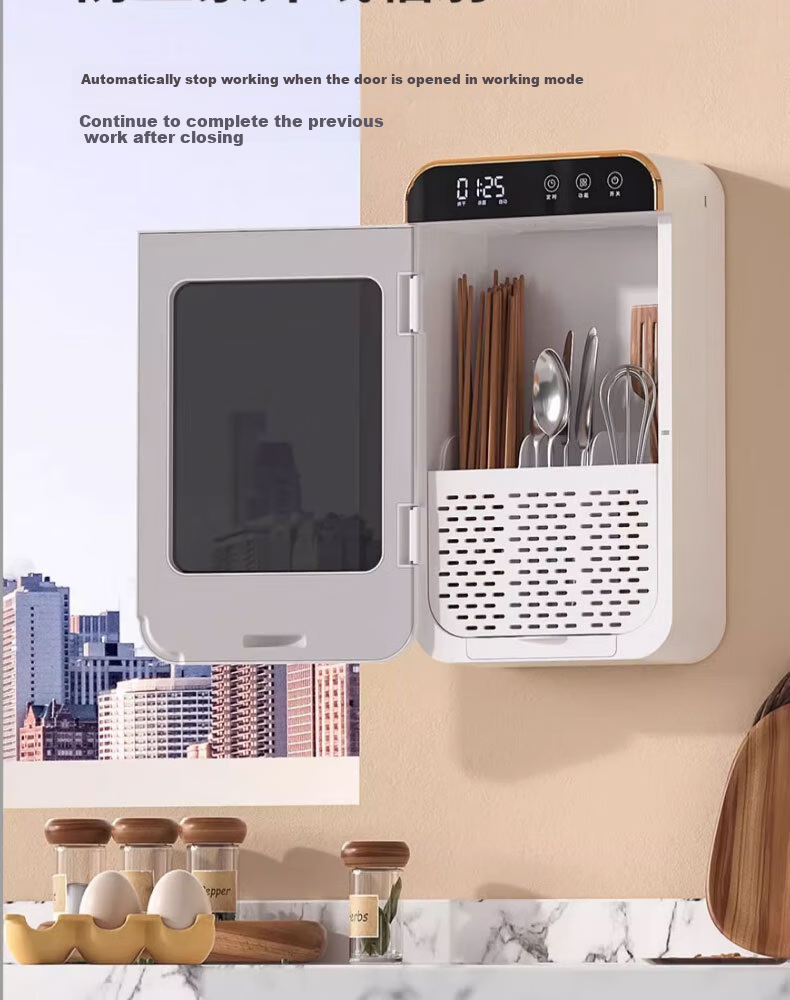 Jingyan Chopstick Disinfection And Drying All-In Machine, Wall-Mounted Chopstick Holder, Chopstick Cage, Draining Storage Box, Chopstick Basket, Storage Rack 4