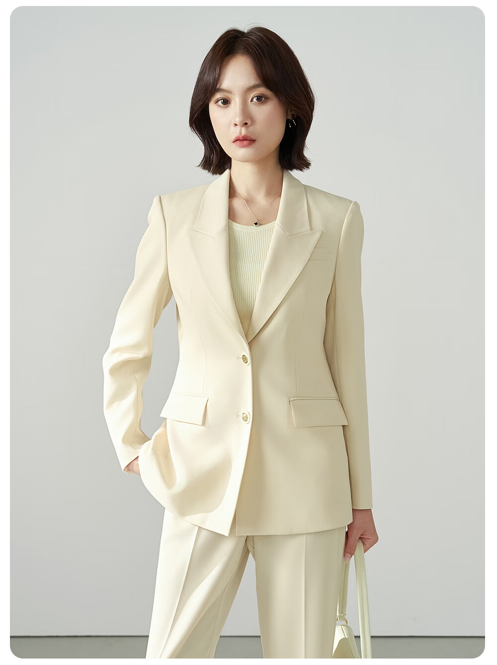 Miss Bird Women's Winter Suit Set Professional Interview Formal Workplace High-End Commuter Blazer Jacket 11