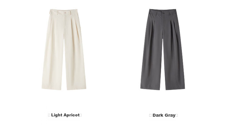 Dme [Zhinexing Kongjian] Spring Commute Simple Style Pleated Decorative Straight-Leg Pants Comfortable Concealing Good-Matching Women's Casual Pants 8