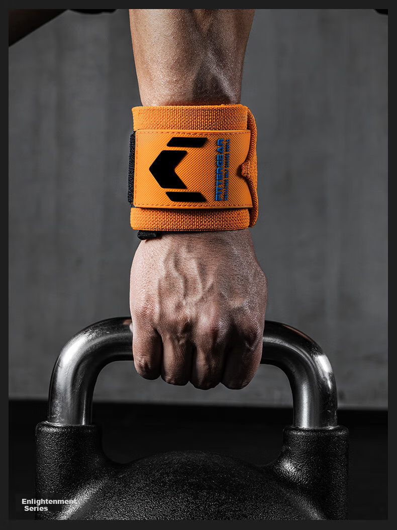 FITTER GEAR Fitness Wrist Support for Men, Bench Press Wrist Guard, Weightlifting Strength Training Anti-Sprain Sports Bandage, Black, One Pair 7