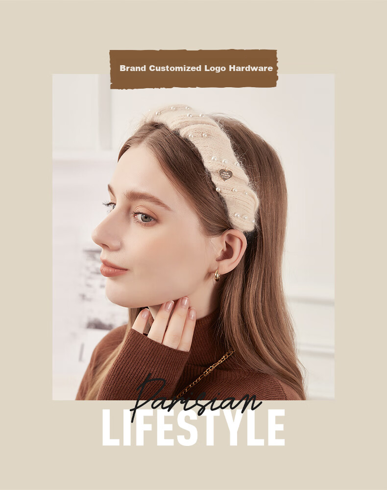ELLE Headband for Women, French-Style Fashionable Versatile Wide-Brimmed Hair Band with Pearl, Gift for Girlfriend on Mid-Autumn Festival 6