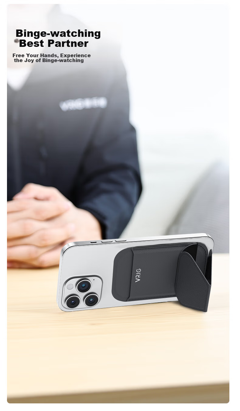 VRIG MG-22 Magnetic Magsafe Phone Holder Foldable Rotatable Multifunctional Travel Stand Compact Convenient Desktop Clip Compatible with iPhone 17 6