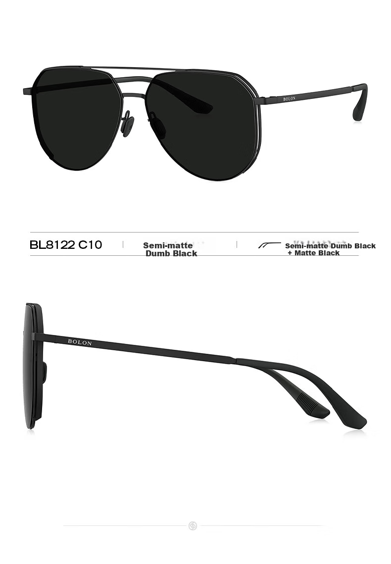 BOLON Sunglasses, Polarized Driving Fishing Sun Protection Glasses for Men, Toad-Shaped Glasses, Gift for Boyfriend, Trendy BL8122 D11 15