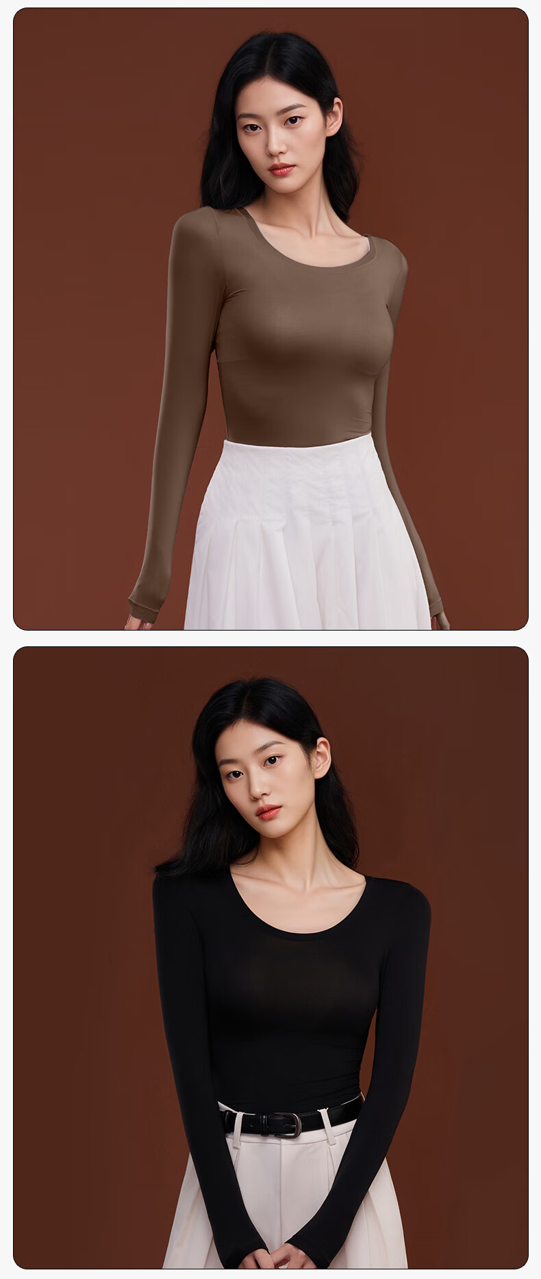 Herbal Original Skin Women's Thermal Underwear Set Autumn Top and Bottom Hyaluronic Acid Ultra-Thin Invisible Seamless Skin Care Shirt 10