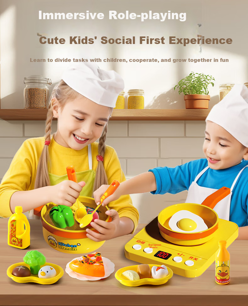Cawndilla Families Children's Fruit Cutting Playset, Mini Kitchen Toy for Toddlers 3-6 Years Old, Birthday Gift for Boys And Girls 9