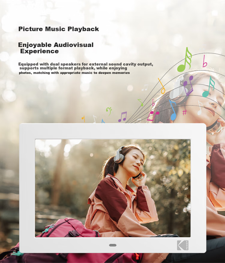 KODAK Digital Photo Frame, 10.1-Inch HD Electronic Album Video Player, White, Mid-Autumn Festival Gift 6