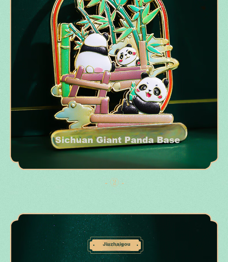 Xiaodiaojiang Sichuan Chengdu Panda Refrigerator Magnet Sticker, Beijing Forbidden City Museum Chinese Style Tourist City Landmark Souvenir, National Day Gift for Teachers And Classmates, Panda 5