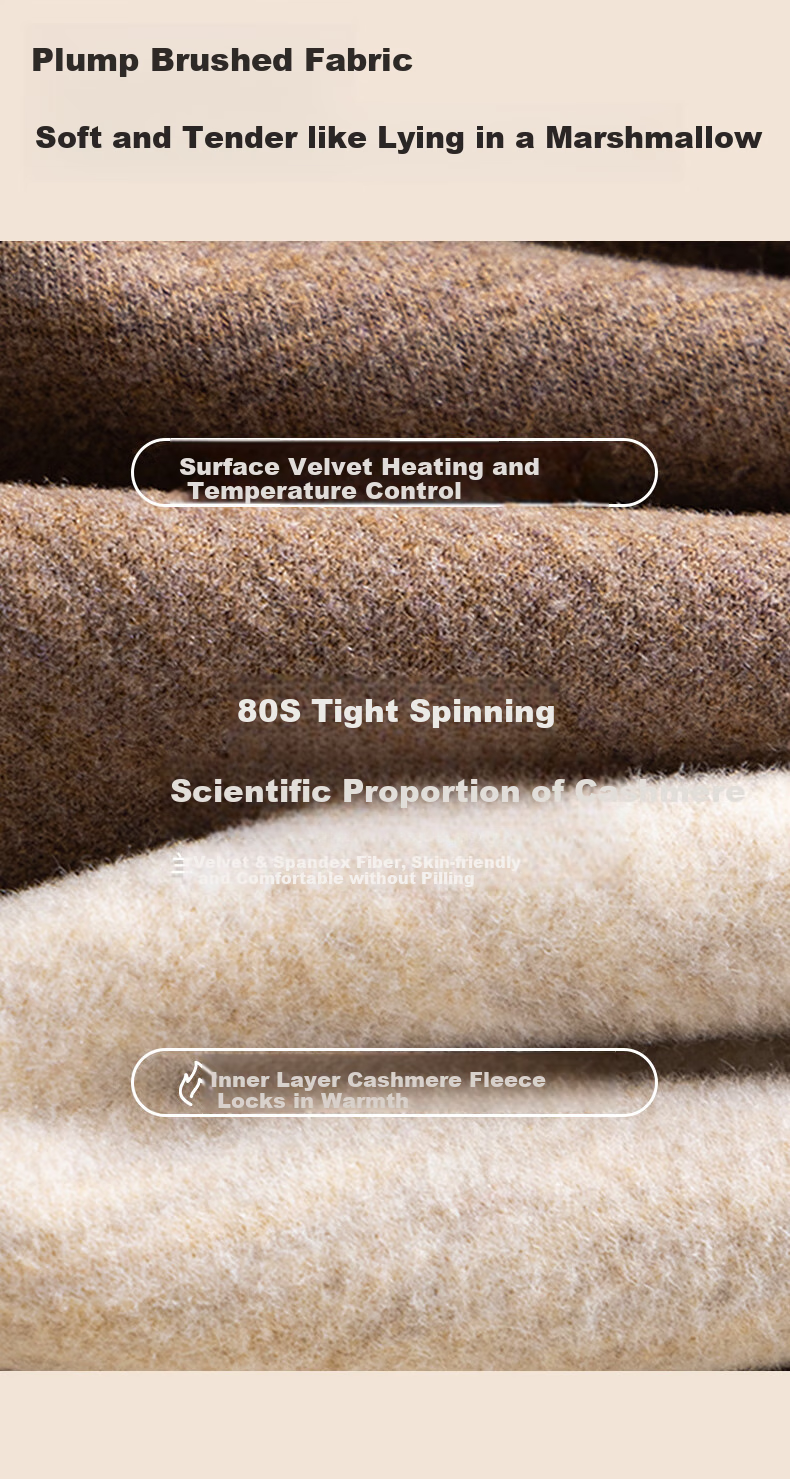 MiiOW [Goose down And Tencel] 2026 New Men's Thermal Underwear, Fleece-Lined Thickened Autumn And Winter Seamless Long Johns Base Layer Pants 2