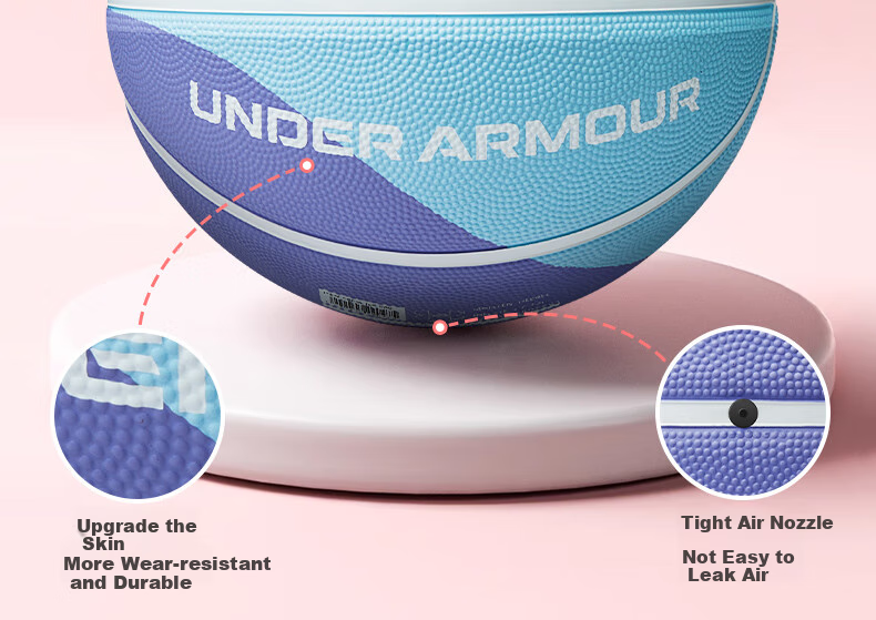Under Armour Basketball, Size 5 for Children, Youth, Elementary School Students, Kindergarten, Indoor And Outdoor Competition, Non-Slip, Wear-Resistant, Girls' Size 5, Gift 11