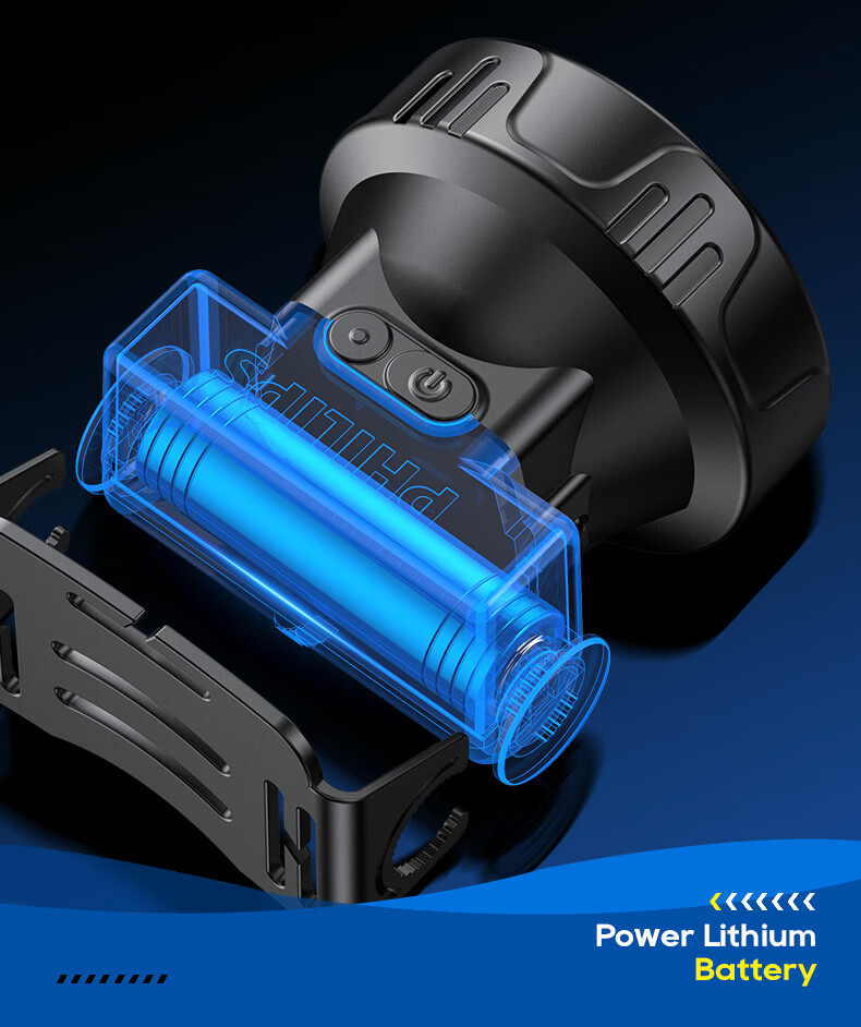 PHILIPS Headlamp High Brightness Long Battery Life Fishing Mountaineering Sea Hunting Mining Outdoor Head-Worn Light 9