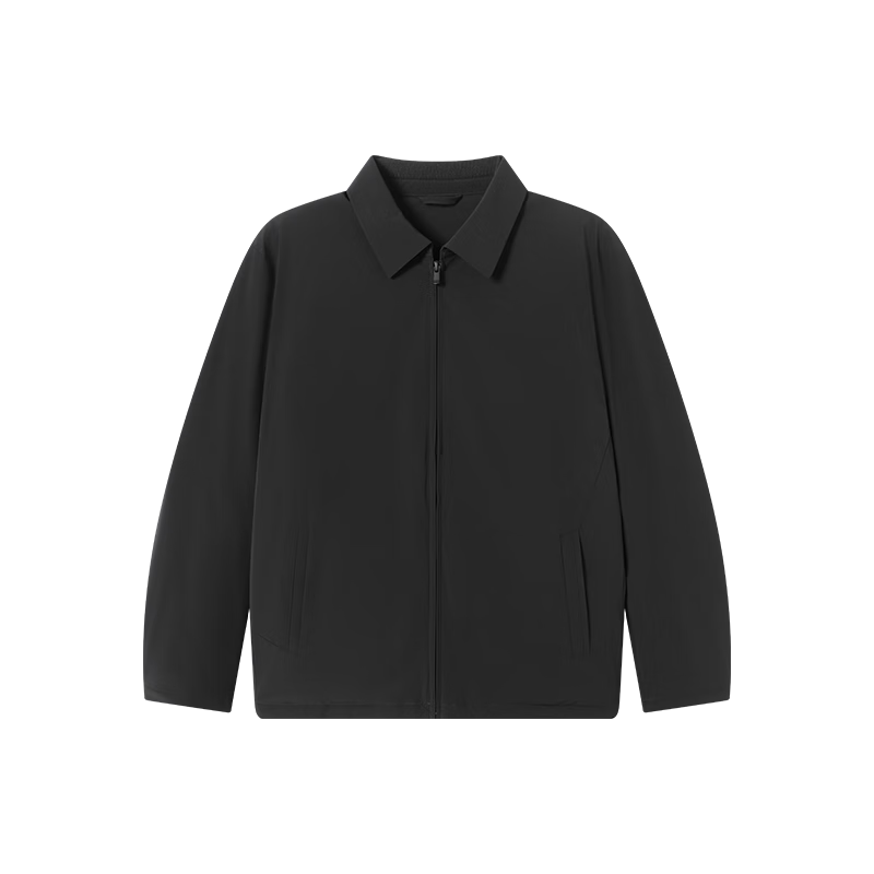 JD Original White Goose down Jacket for Men, Winter New Business Executive Jacket with Lapel Collar, Black, 2XL