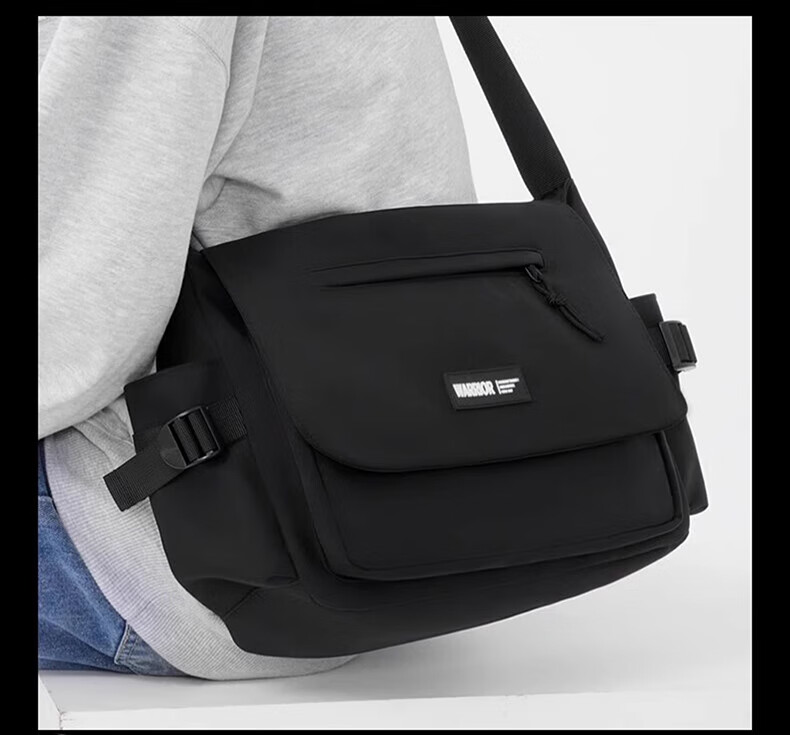 Huili Canvas Shoulder Bag for Men, 2025 New Style, Portable Large Capacity Commuter Casual Crossbody Bag for Me 14