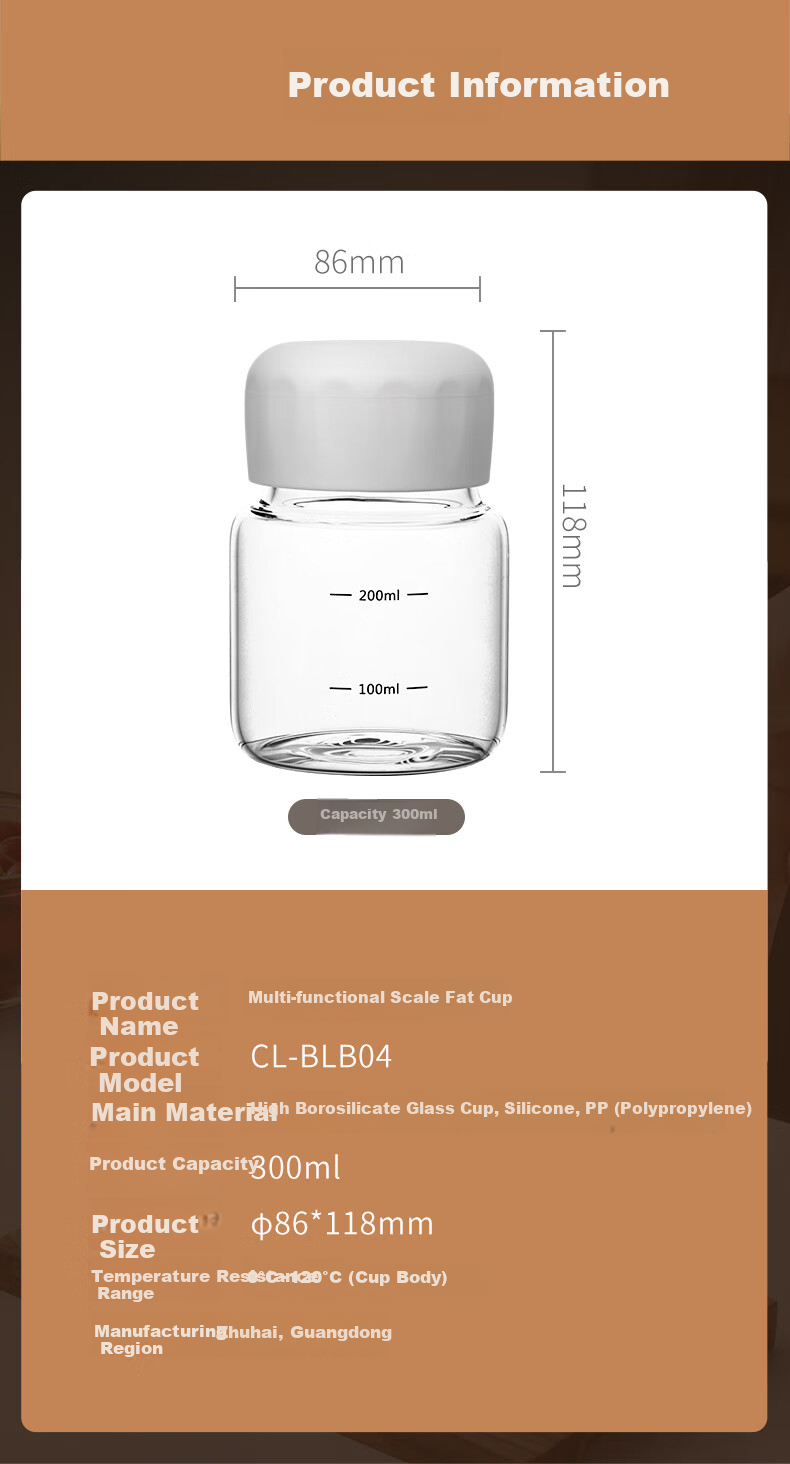CLITON Chubby Cup Mini Portable Water Bottle with Scale Markings for Soy Milk, Coffee, Breakfast, And Milk Powder 10
