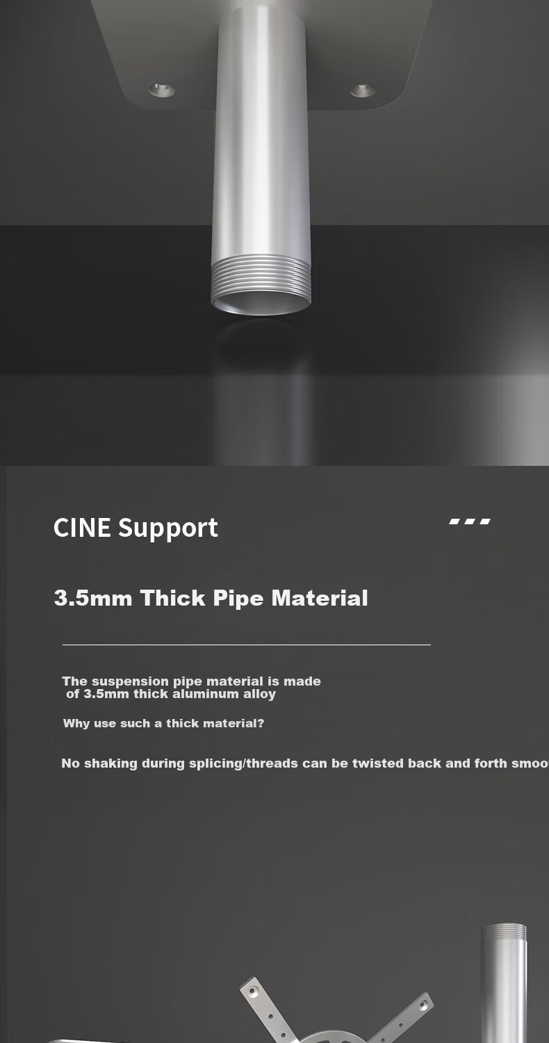 CINE Projector Ceiling Mount Bracket for Home Installation, Ceiling Support for Epson CO-W01/FH01, BenQ i750, UGREEN Q10, Orange Projector Ceiling Mount PH70-30 Silver 9