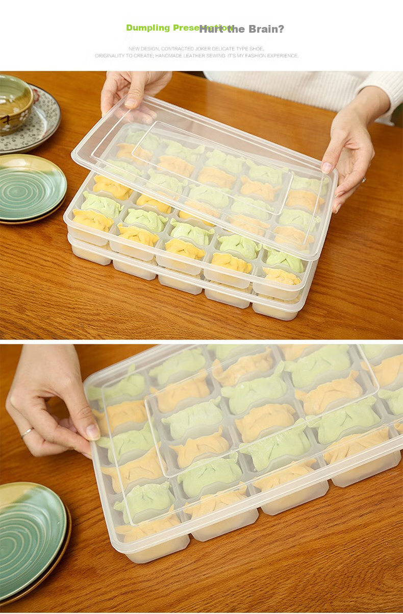 Babike Single-Layer 30-Compartment Food Storage Container, Non-Stick Refrigerator Organizer Box, Microwave-Safe And Defrostable 4