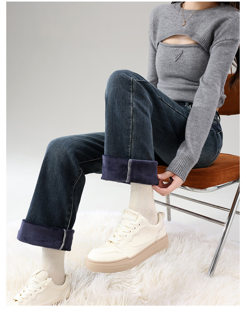 Jeanswest Women's Summer Trendy Straight-Leg Stretch Slim Fit Blue-Grey Cigarette Pants XL 13