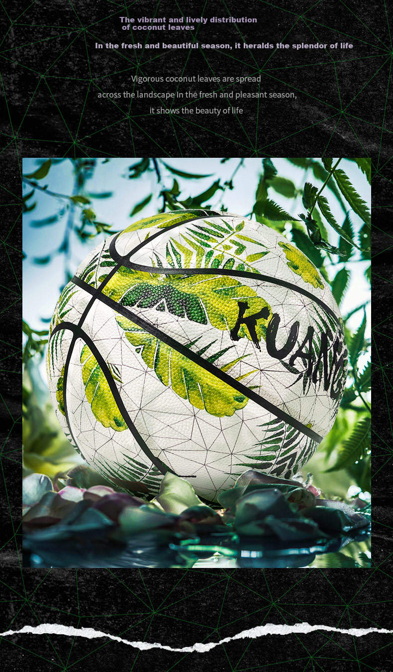 Kuangmi Basketball, Luminous Starry Sky Design, Indoor And Outdoor, Non-Slip, Wear-Resistant, Moisture-Absorbing, Cool, for Teenagers, Boys And Girls, Qixi Gift, Size 7 Ball 2