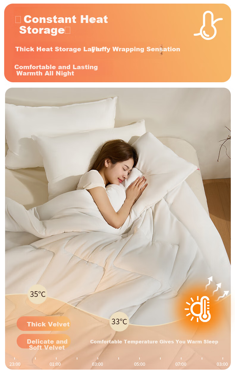Hengyuanxiang Quilt Fiber Comforter, Antibacterial Brushed Spring And Autumn Quilt, Washable Machine Washable Bedding, 4 Jin (2 Kg), 150*200cm [Milk White] 7