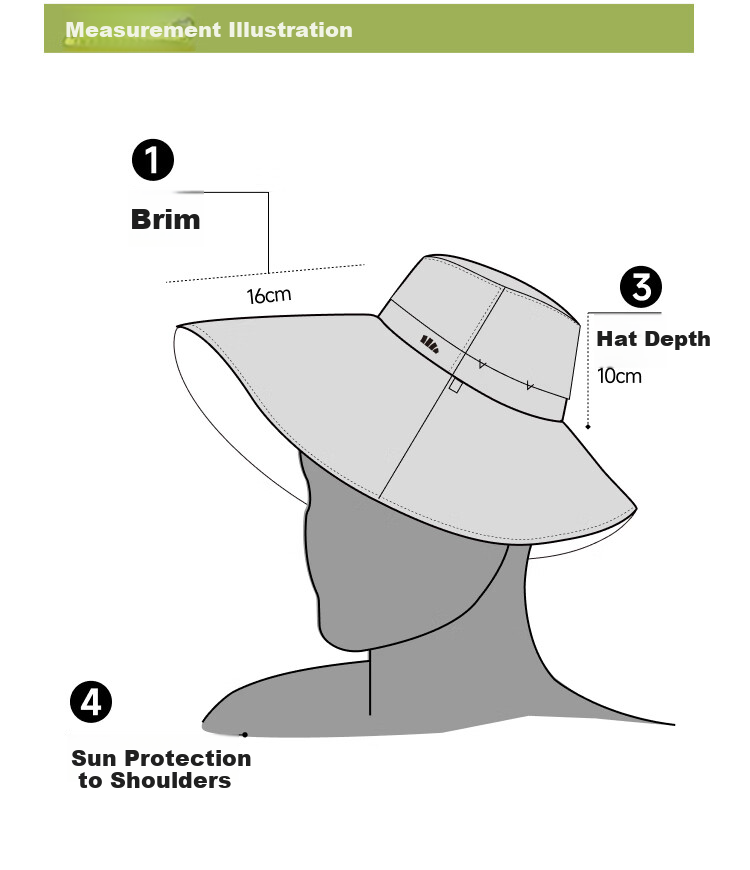 Beneunder Women's Double-Sided Sun Hat, Wide Brim Fishing Hat, UV Protection Full Face Sun Visor AL005 18