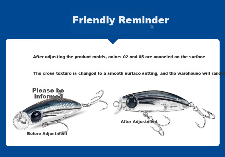 Guowangliya Guowangliya Rice Micro Slow Sink Minnow 2.6g Lure Baitiao Red Eye Bass Bait 1