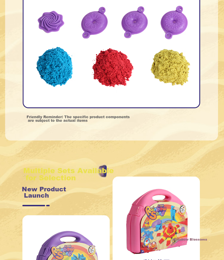 IDoon Lengbao Sand, Handmade DIY Indoor Colored Sand, Children's Toy, 800g Rainbow Candy Set, Birthday Gift 23