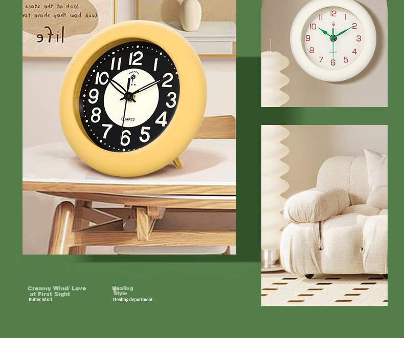 POLARIS Table Clock, Living Room Luxury Desktop Ornament, Waterproof Timepiece, Internet-Famous Cream Style Desk Clock, New Year Refreshing Gift, Back-To Seaso 9