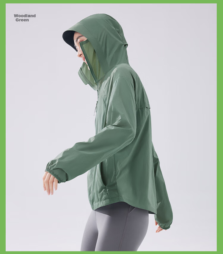 Beneunder Women's Lightweight Water-Repellent Portable Breathable UV Protection Sunscreen Jacket TS402 Cream White L 29