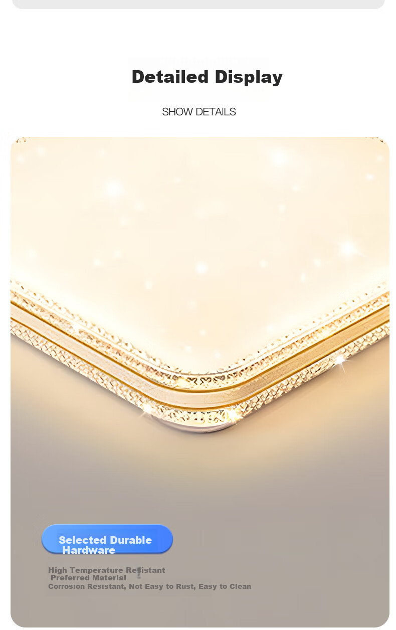 MICOE LED Ceiling Light Luxury Eye-Care Light Source for Living Room Bedroom Dining Room 25
